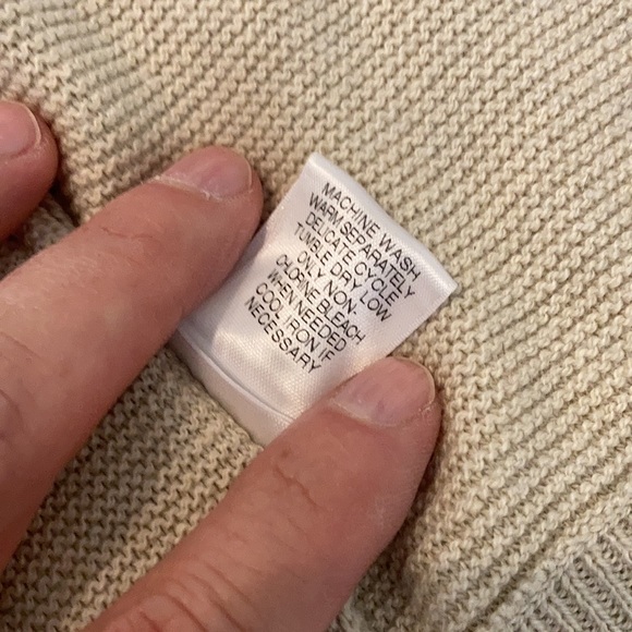 Men’s Beige cotton/polyester Sweater - size Medium - Picture 5 of 5